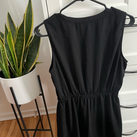 Dynamite Black Button-Front Midi Dress - Picture 2 of 2